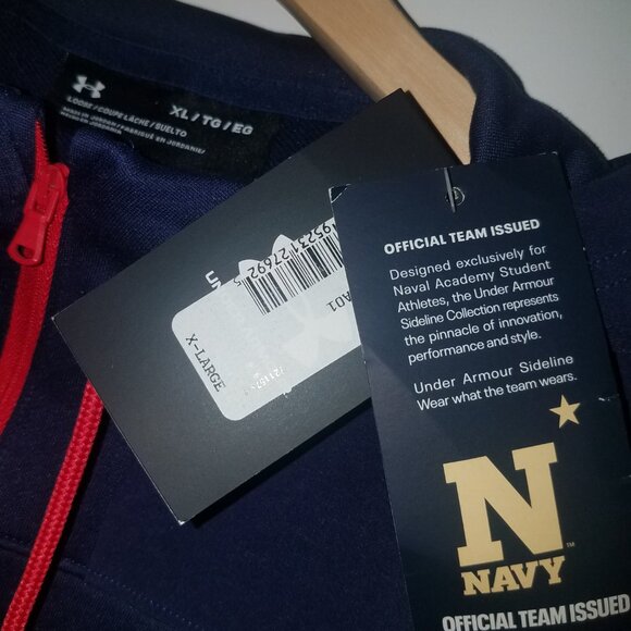 Under Armour Fly Navy pull over zip hoodie - Picture 5 of 7